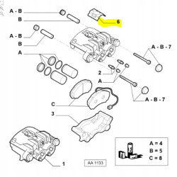 Zestaw naprawczy, zacisk hamulcowy przód Fiat Ducato OE 77365104