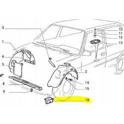 Spinka, mocowanie nadkola Fiat Uno OE 7723340