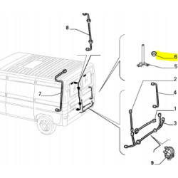 Uszczelka przewodów elektrycznych drzwi tył Fiat Ducato OE 1302044080