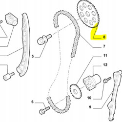 Koło zębate rozrządu Fiat Idea OE 55195294