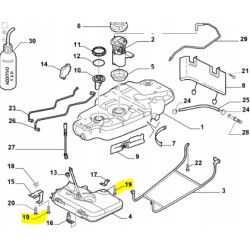 Śruba, zbiornik paliwa Fiat Ulysse OE 9406922549