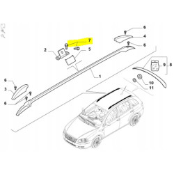 Śruba, mocowanie relingu dachowego Fiat Croma OE 51748926