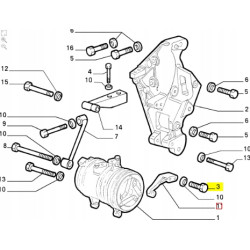 Śruba, kompresora klimatyzacji FIAT-NM CINQUECENTO OE 14306721