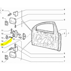 Śruba, zawias drzwi Fiat Bravo OE 51716377
