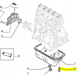 Śruba miski olejowej Fiat Ulysse OE 9619132280