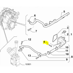 Śruba z podkładką termostatu Fiat 500 OE 73502574