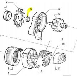 Podkładka dystansowa alternatora Fiat Seicento OE 9944912