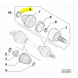 Opaska osłony przegubu Fiat Grande Punto OE 46307576
