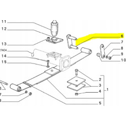 Wspornik, zawieszenie tył Fiat Panda OE 4401813