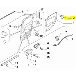 Spinka, mocowanie drzwi Fiat Fiorino OE 735489134