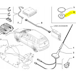 Korek zaślepka mocowania anteny Fiat Grande Punto OE 46803075
