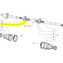 Pierścień blokujący półwałek różnicowy Fiat Bravo OE 46307460