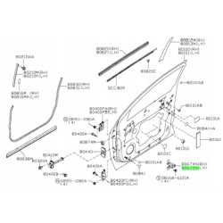 Wspornik mocowanie drzwi Nissan Qashqai OE 80675-JD00B