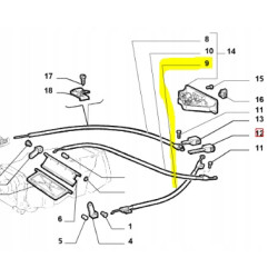 Linka przewód nagrzewnicy Fiat Elba OE 7755091