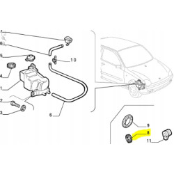 Uszczelka mocowania zbiornika spryskiwaczy Fiat Seicento OE 10398880