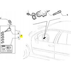Zestaw stacyjka zamek Fiat Palio OE 71719624