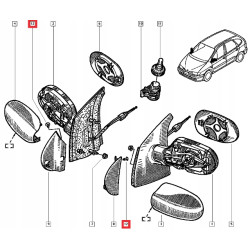 Klips mocujący Renault Megane I OE 7703072172