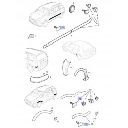 Spinka listwy drzwi Opel Astra G OE 24433510