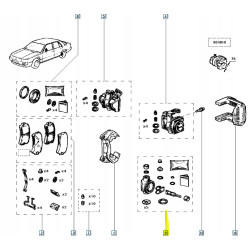Zestaw naprawczy, zacisk tył RenaultR25 7701201879