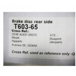 Tarcza hamulcowa TOYOTA AVENSIS ASHUKI 42431-05070