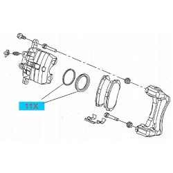 Uszczelki tłoczka ham przód Opel Insignia 13504029