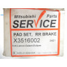 Klocki hamulcowe tył Mitsubishi Galant X3516002