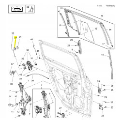 Osłona przeciwkradzieżowa drzwi Zafira A 13281816