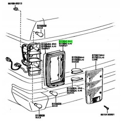 Uszczelka lampy lewy tył Toyota Hilux 81552-26040