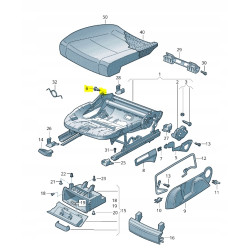 Śruba fotela Volkswagen Golf OE N91014601