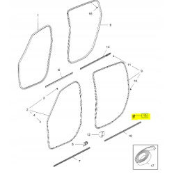Uszczelka drzwi prawy tył OPEL ZAFIRA-C 13380507