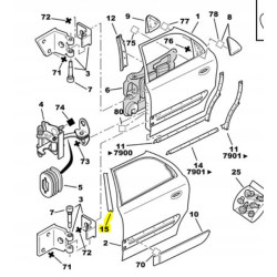 Naklejka drzwi Citroen XS2 C3 OE 8665 T3