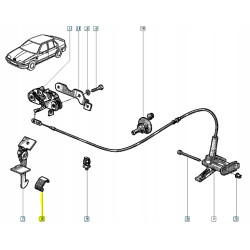 Zaślepka zamka klapy Renault R19 OE 7700785282