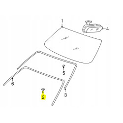 Dystans, szyba przód Hyundai Santa Fe 86122 28000