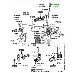 Pokrętło zamka drzwi Mitsubishi Pajero OE MB133613