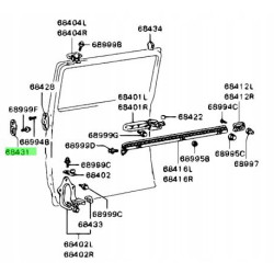 Stoper drzwi tył Mitsubishi L300 OE MB574995
