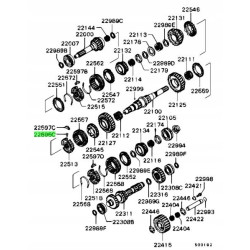 Sprężyna synchronizatora MitsubishiPajero ME636619