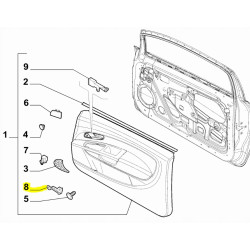 Spinka boczka drzwi Fiat Punto OE 71754508