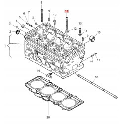 Śruba głowicy Chrysler Compass 06 - 16 K68001458AA