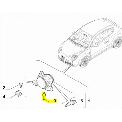 Wtyczka lampy przód Alfa Romeo Mito OE 71753060