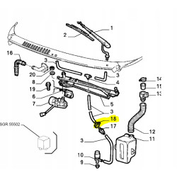 Spinka przewodu spryskiwaczy Alfa 75 OE 60507737