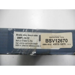 TARCZE PRZÓD TOYOTA ASHUKI Corolla 2007 ON 43512-12670 274MM