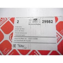 TARCZE HAMULCOWE TYŁ TOYOTA YARIS 05- 29982