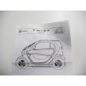 Naklejki koła Renault Twizy OE 8201303736