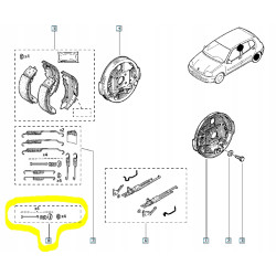 Sworznie szczęk hamulcowych Clio II OE 7701203982