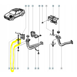 Tuleja dystansowa rury Renault R19 OE 7705001402