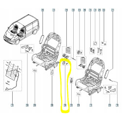 Osłony fotela Renault Trafic II OE 7701207096
