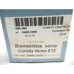 KLOCKI HAMULCOWE TOYOTA COROLLA VERSO E12