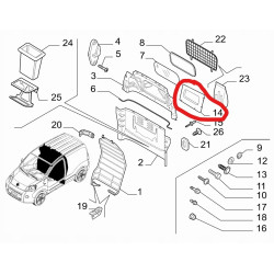 Pokrycie ścianki działowej FIAT QUBO 1311067070