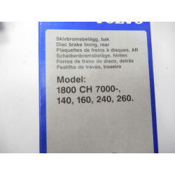 KLOCKI HAMULCOWE TYŁ VOLVO 740 270164