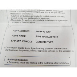 NAKŁAD. OBWÓDKI KIERUNKOWSKAZÓW MAZDA G22B-V3-770F
